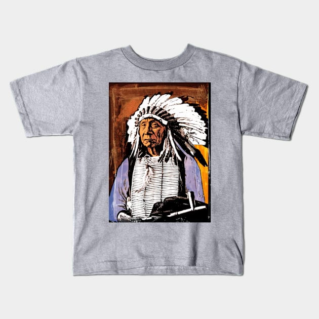 RED CLOUD-OGLALA LAKOTA SIOUX Kids T-Shirt by truthtopower